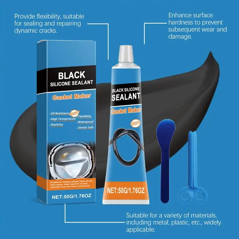 Black Silicone Sealant Waterproof Rtv Silicone Sealant And Gasket Maker 50g Rtv Silicone Sealant And Gasket Maker For Car Motorc