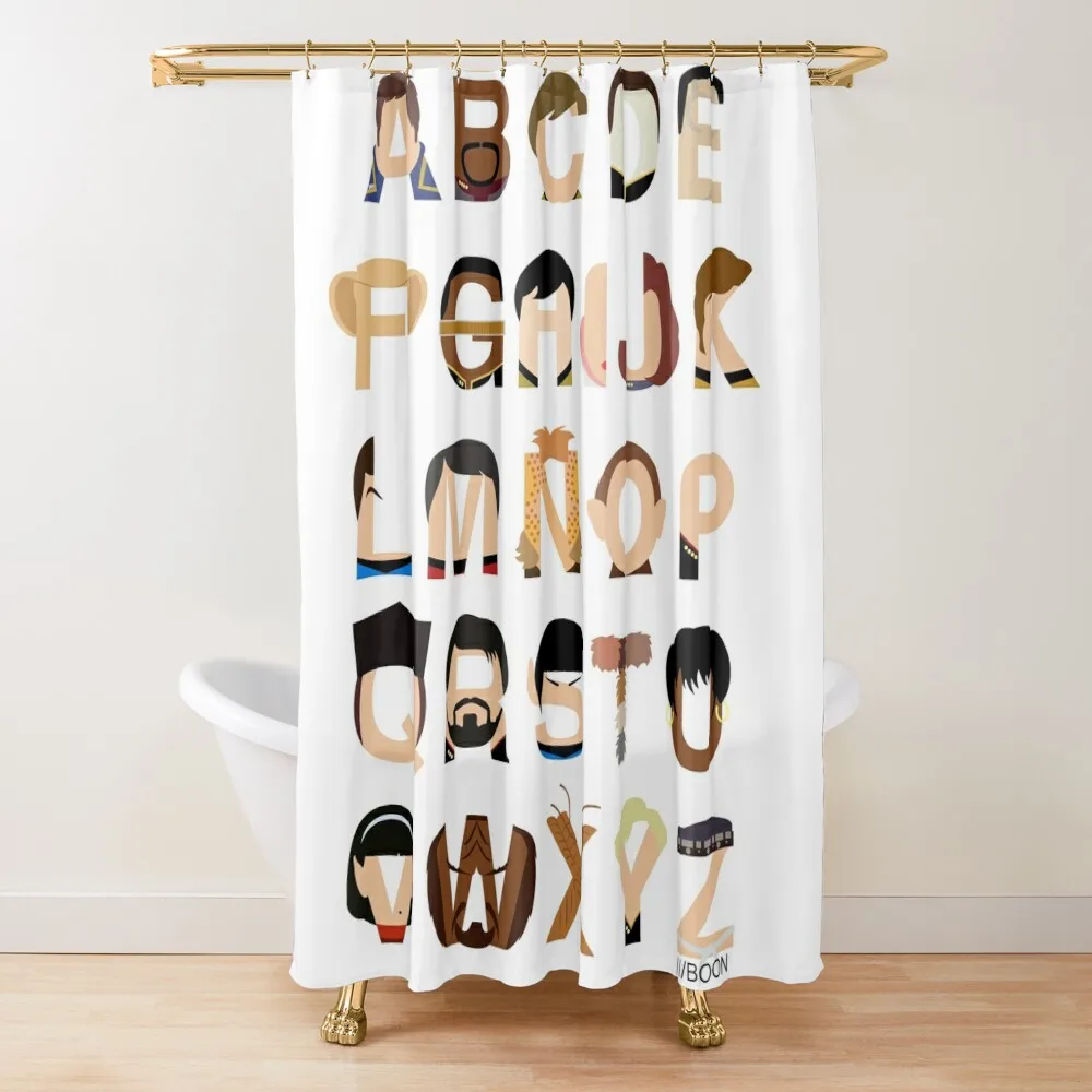

Star Trek Alphabet Shower Curtain Shower Bath Bathroom Fabric Curtain