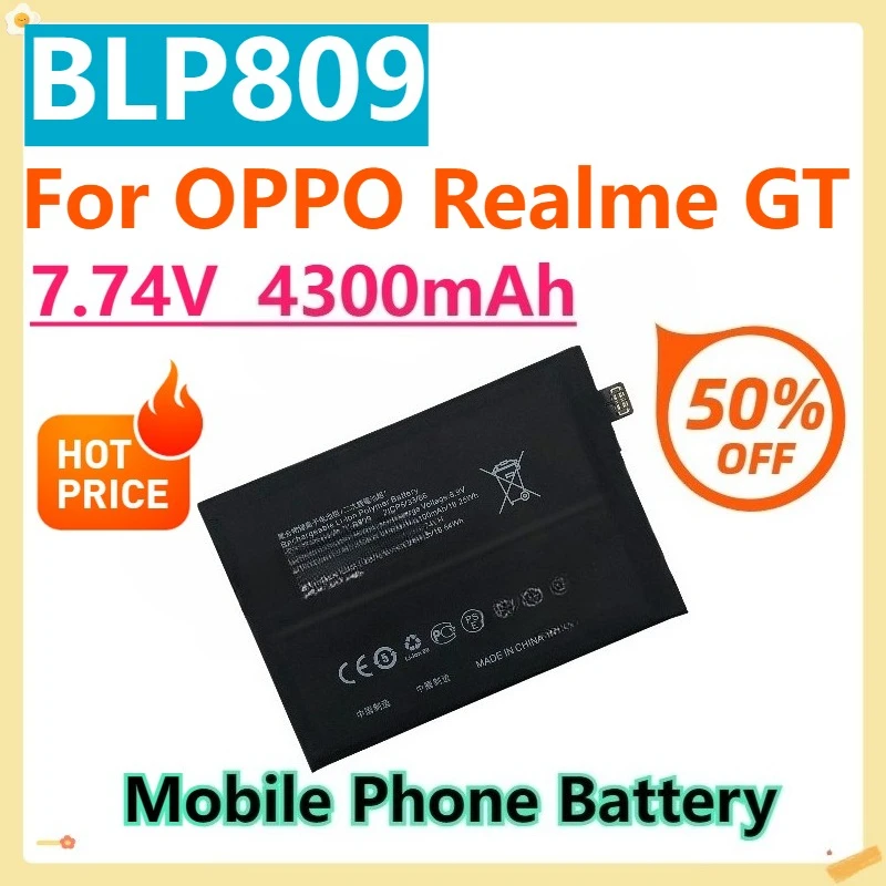 For OPPO Realme GT BLP809 7.74V 4300mAh Phone Replacement Battery