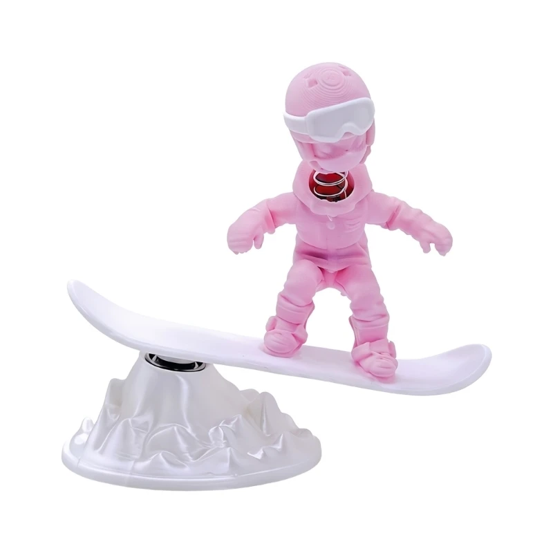 3D-gedruckte kleine Skifigur, Schaukelornament, Geschenk für Autoliebhaber und Sammler 3XUF – Detail 1