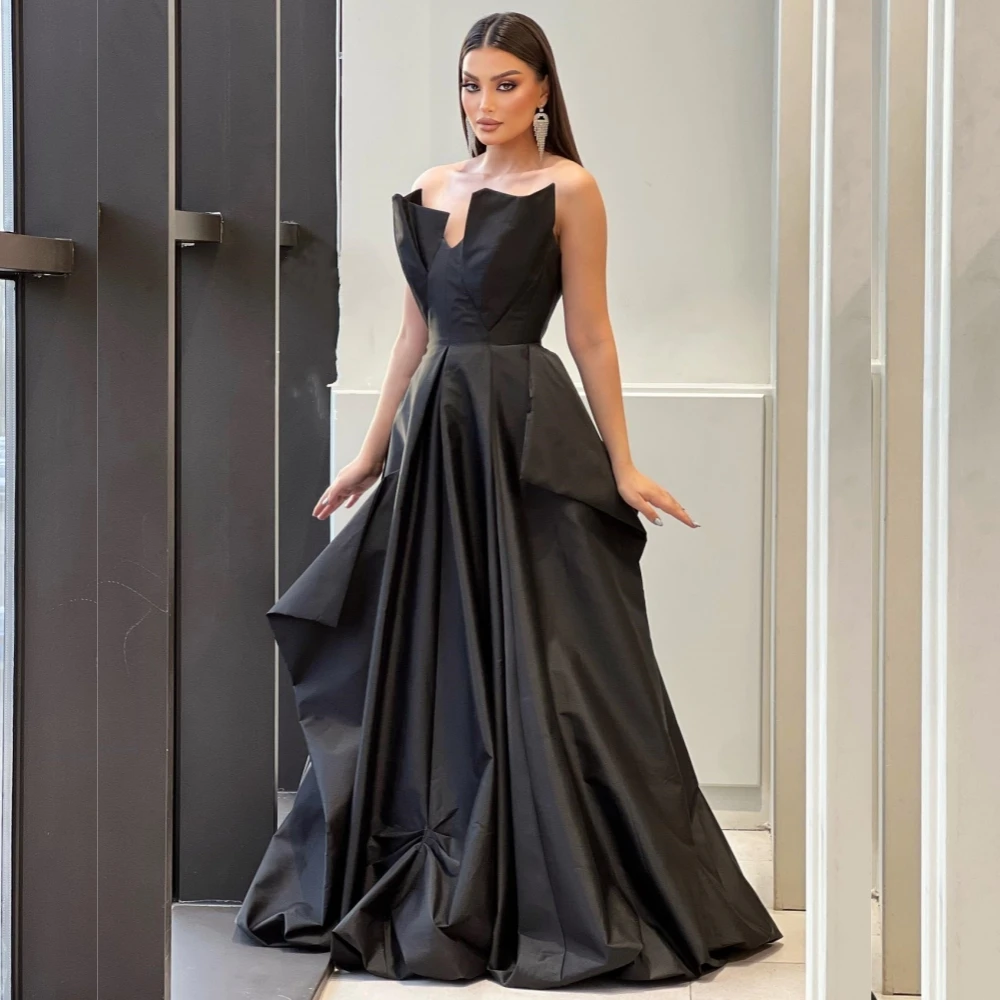

Customized Sexy Jersey Ruched A-line Strapless Long Dresses Evening Dresses Sparkle Sizes Available Intricate Matching Exquisite
