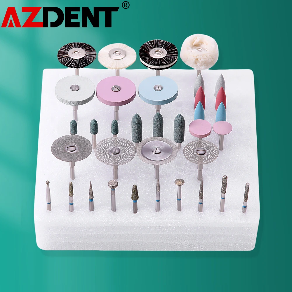 Azdent Dental Lab Polishing Kit Ceramic Porcelain Grinding Dentist Tool Dentistry Polisher Lab Instruments