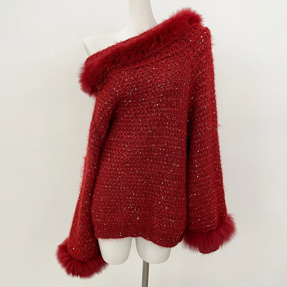 

Женское пальто из лисьего меха весна-осень 2021, пуловер, трикотаж из лисьего меха, свитер, украшение, верхняя одежда, пальто, женское пальто из натуральной лисы