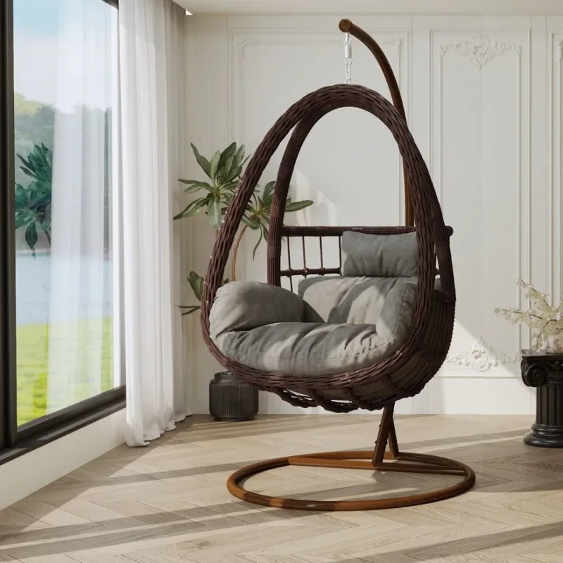 Indoor Home Balcony Leisure Hanging Chair Terrace Cradle Hammock Rocking Outdoor Patio Hanging Chair Swing
