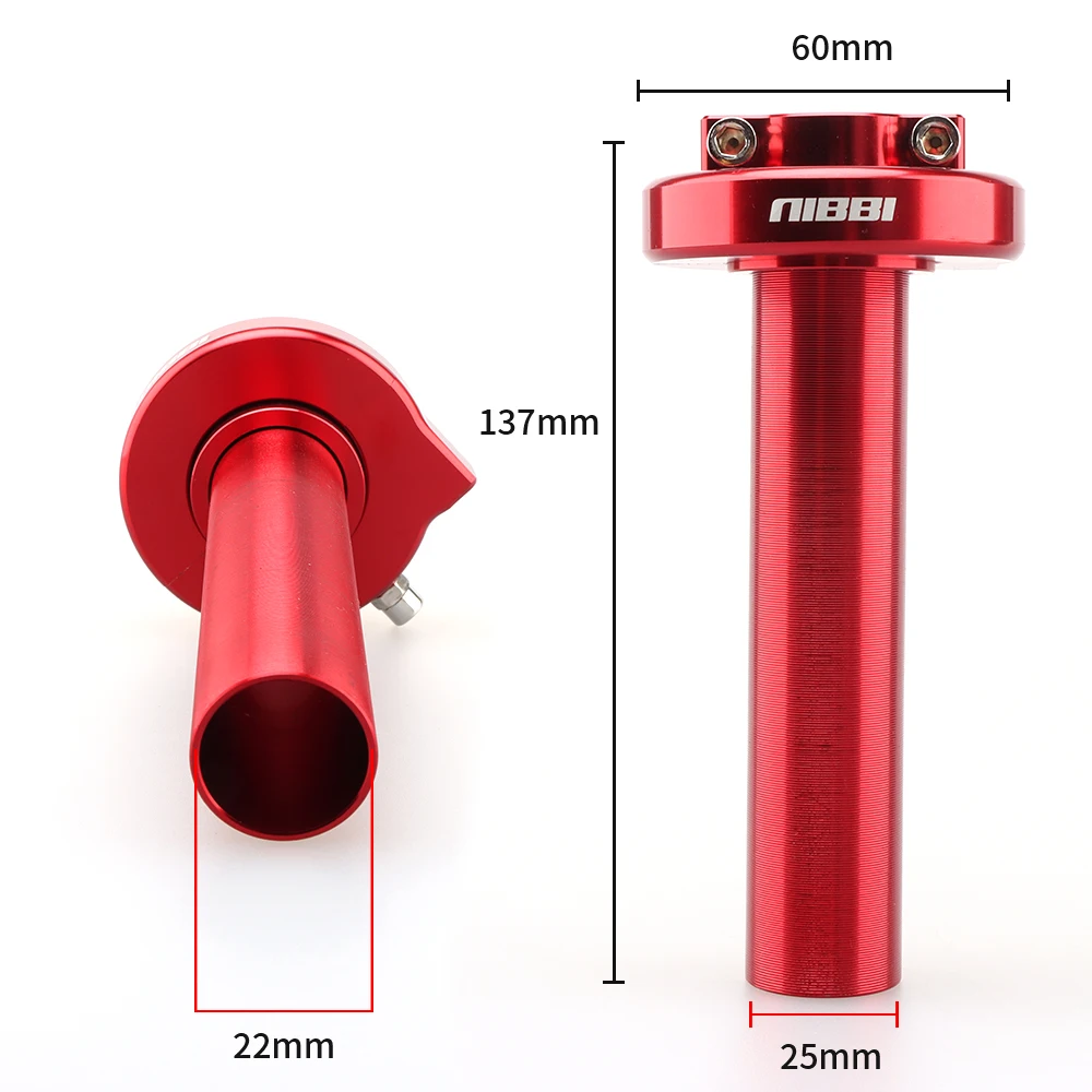 NIBBI Motorcycle CNC Aluminum Accelerator Throttle Twist Grips Handlebars 7/8 Inch Motocross Throttle Assembly for Scooter GY6