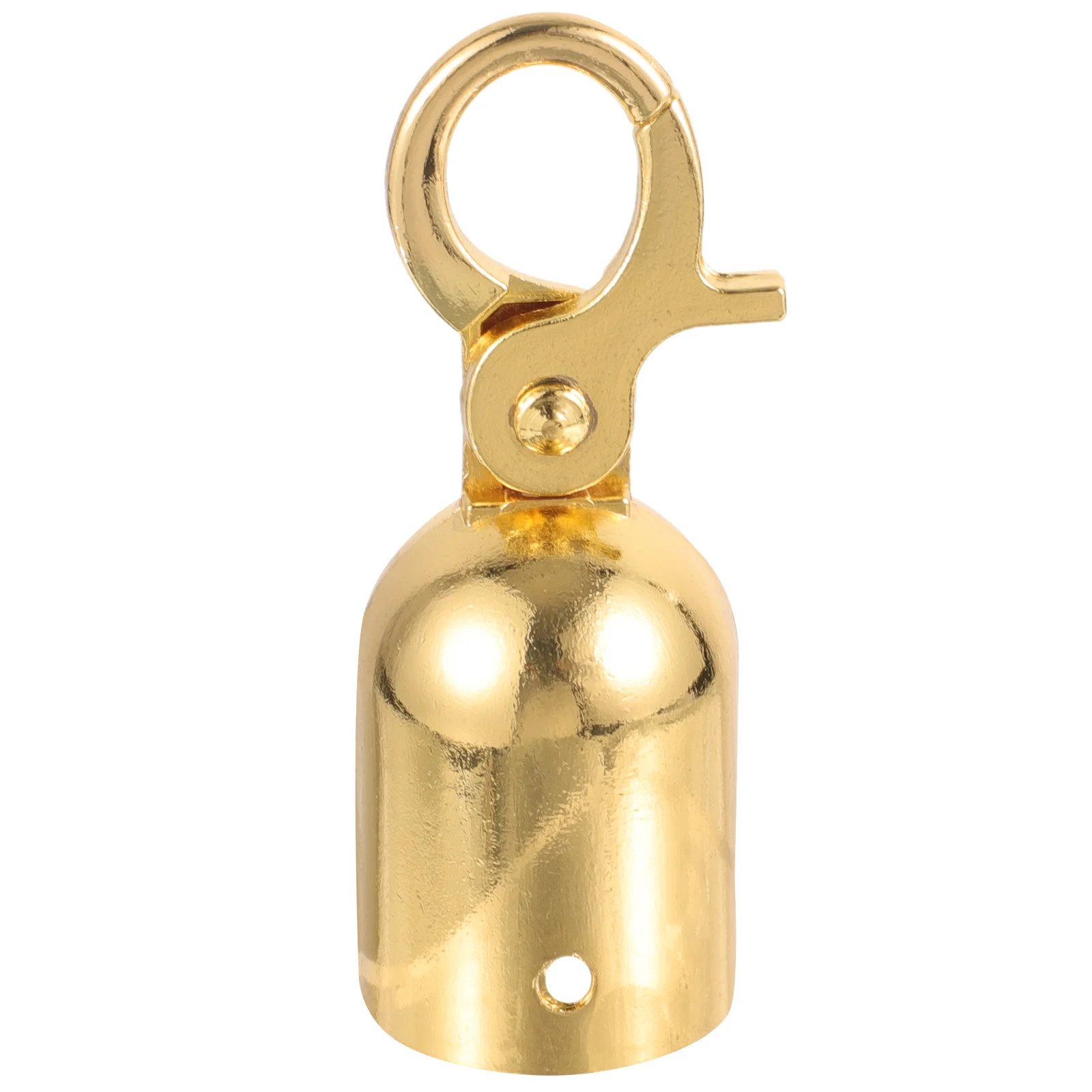 

Rope End Cord Lock Stop Grab Rail Cap with Hook Stopper Decorate Golden Stainless Steel