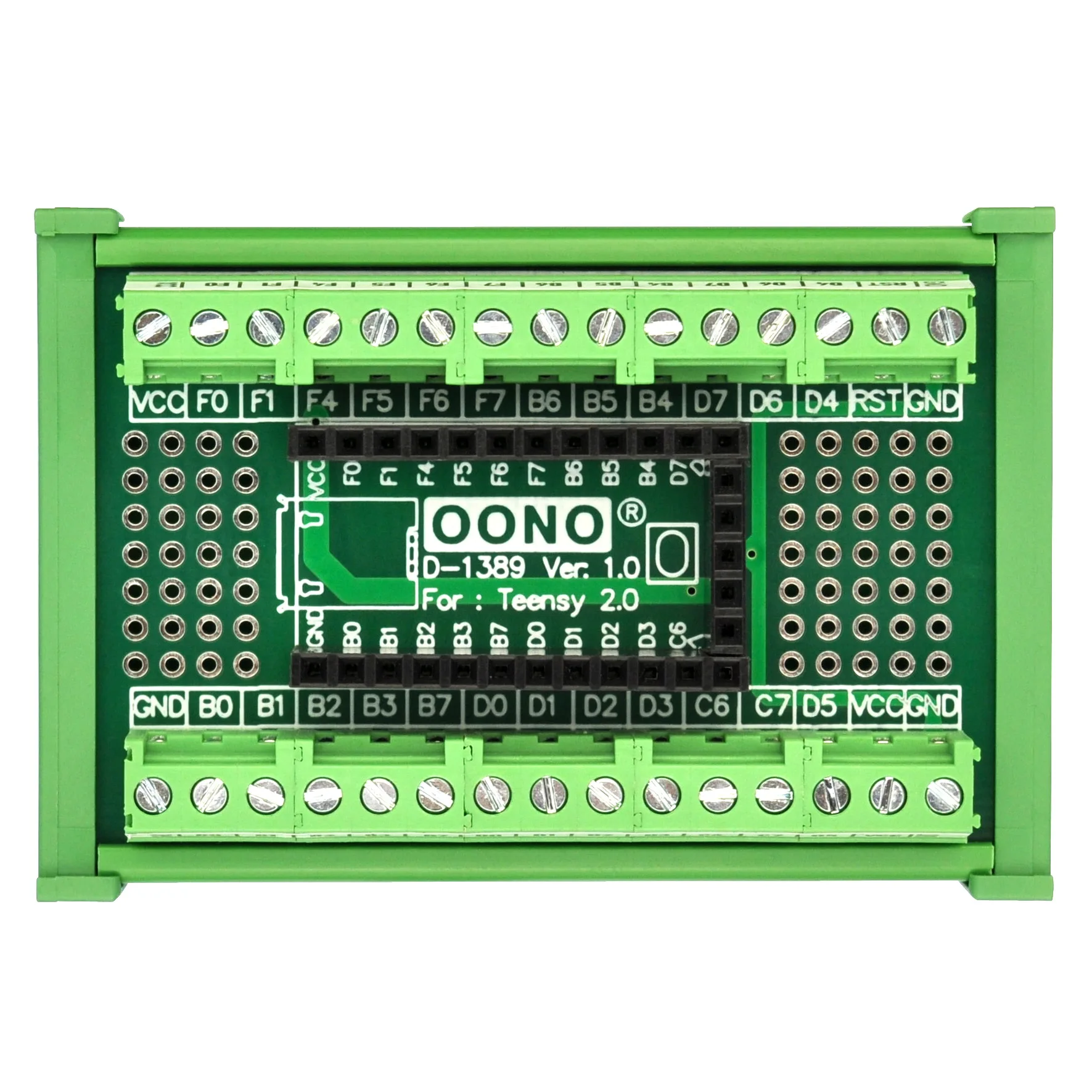 

Terminal Block Breakout Board Module for Teensy 2.0, DIN Rail Mount Version