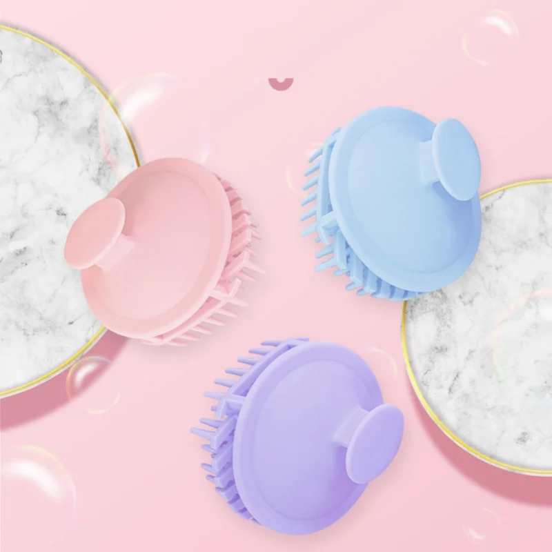 Hollow Out Scalp Cleaning Massage Comb Household Silicone Shampoo Brush Head Body Bathing Brushes Barber Salon Hairdressing Tool