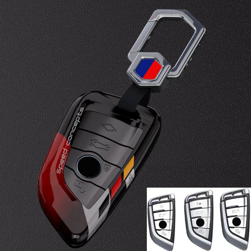 

ABS Protection Car Key Case Cover Shell for BMW G20 G30 F15 F16 G01 G02 G05 F10 F20 F30 G07 F34 F32 F48 E92 X3 E83 X5 Key Chain