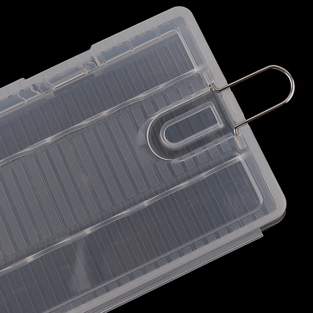 Storage Box Transparent PP Plastic Small Convenient Design Hold 1-8 Aa Batteries Secure Grooves No Storage