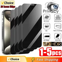 1-5Pcs Anti-spy Tempered Glass for IPhone 15 14 13 16 11 Pro Max Full Cover Privacy Screen Protector For iPhone 13 14 16 Glass