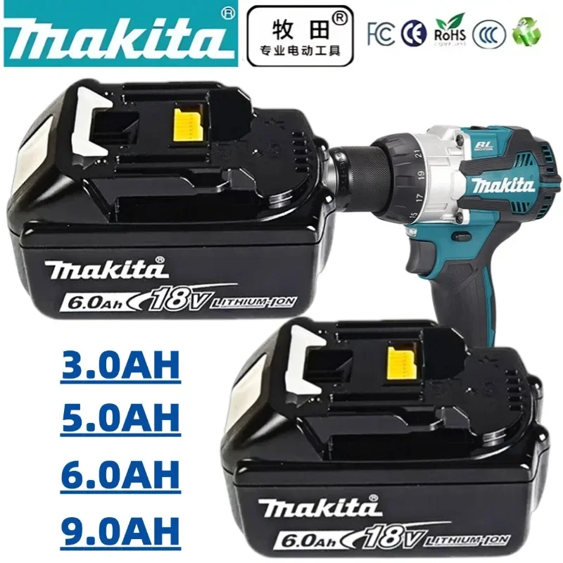 

100% оригинальная батарея Makita BL1860B, 18 В, 6,0 Ач, электроинструменты для Makita 18 В BL1860 BL1840 BL1850, сменная литиевая батарея