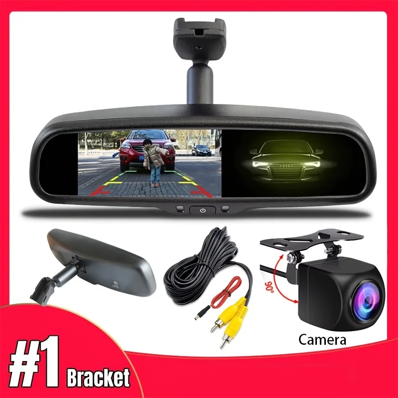 4.3in Monitor Backup Camera Kit | Compatible with BUICK/CHEVROLET/FORD/HONDA/TOYOTA & 20+ Car Models