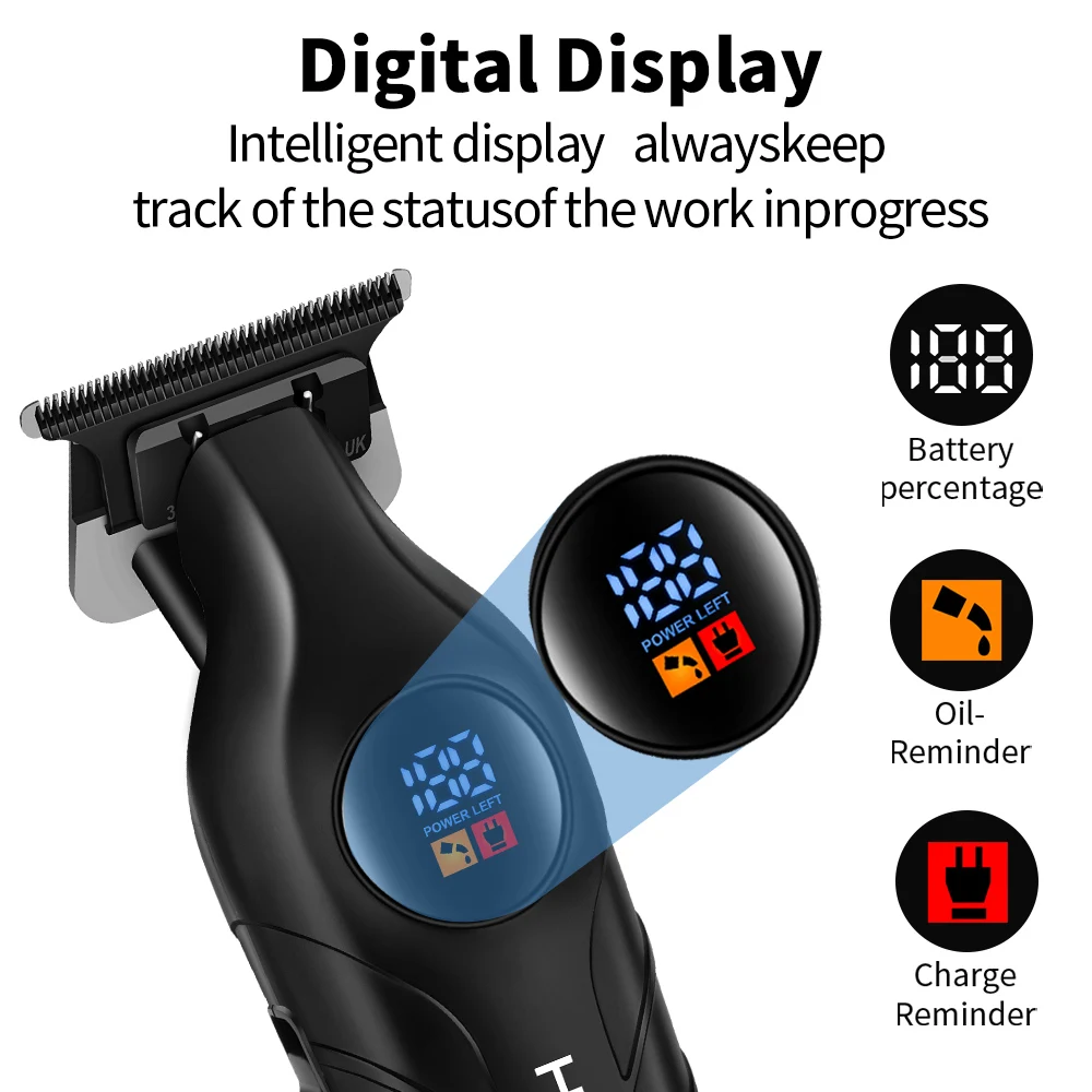 Haircut Machine Rechargeable Electric Hair Clipper Professional Hair Trimmer Cordless Trimmer for Men Haircut Machine Combo Kit