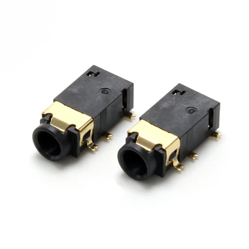 5 pces pista dupla banhado a ouro pj342 3.5mm tomada de audio PJ-342 montado em superficie