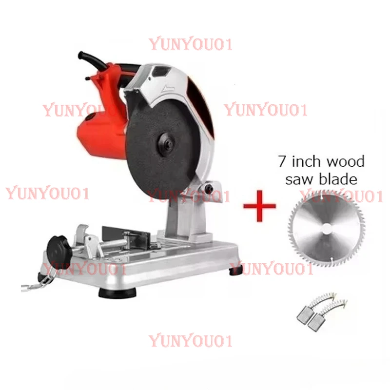 Mini Profile Cutting Machine Mini Table Saw 220V 0-45 Degrees Electric Saw Table Cutter for Cutting Metal Wood Plastic