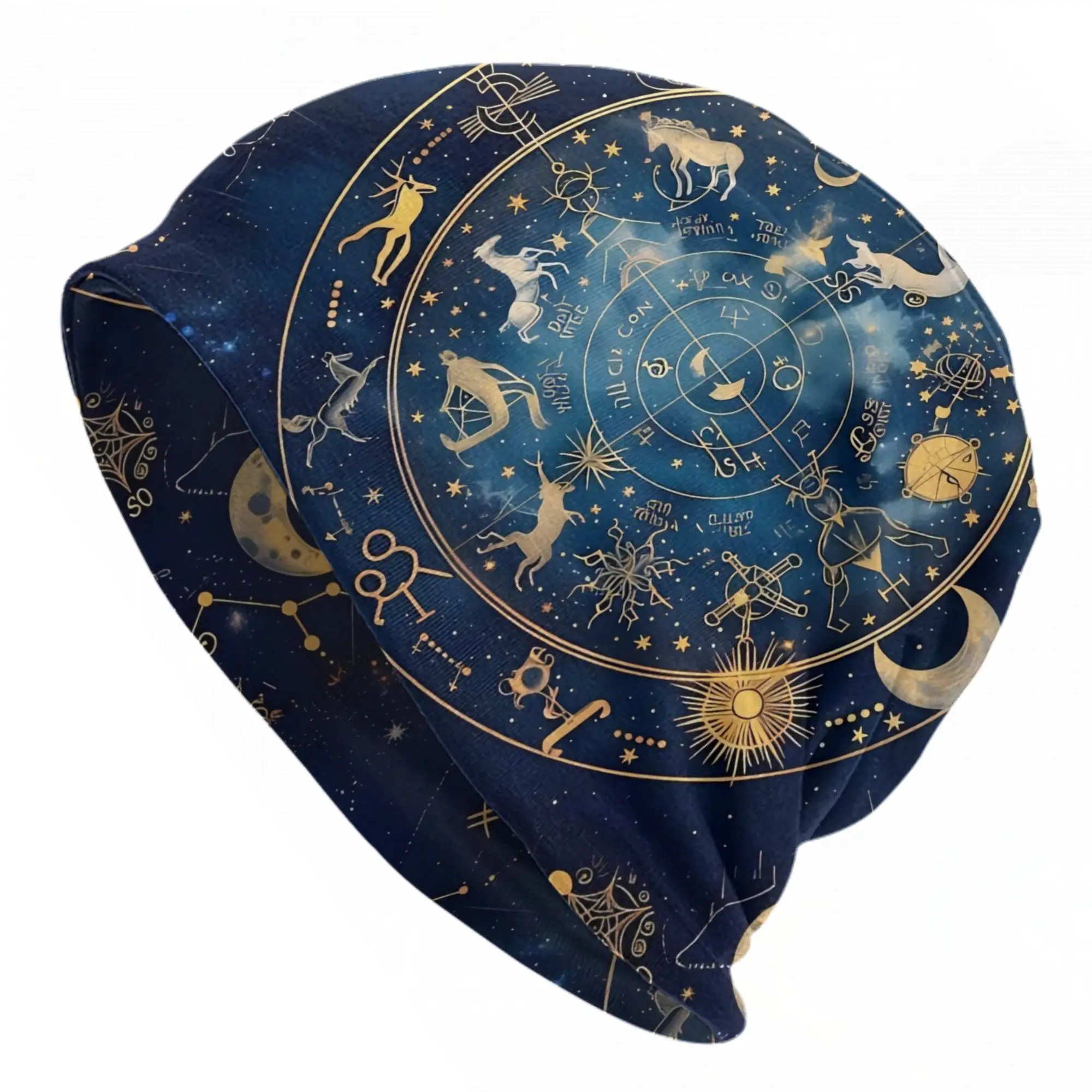 Sun and Moon Bonnet Hat Cool Outdoor Mysterious Astrology Constellations Skullies Beanies Hat Unisex Warm Multifunction Caps