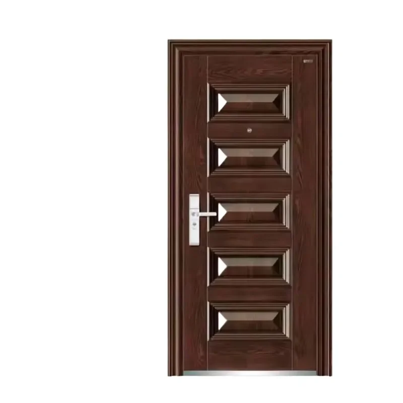 Embossed Anti Theft Entry Door Copper Pattern Design Villa Apartment Security Door