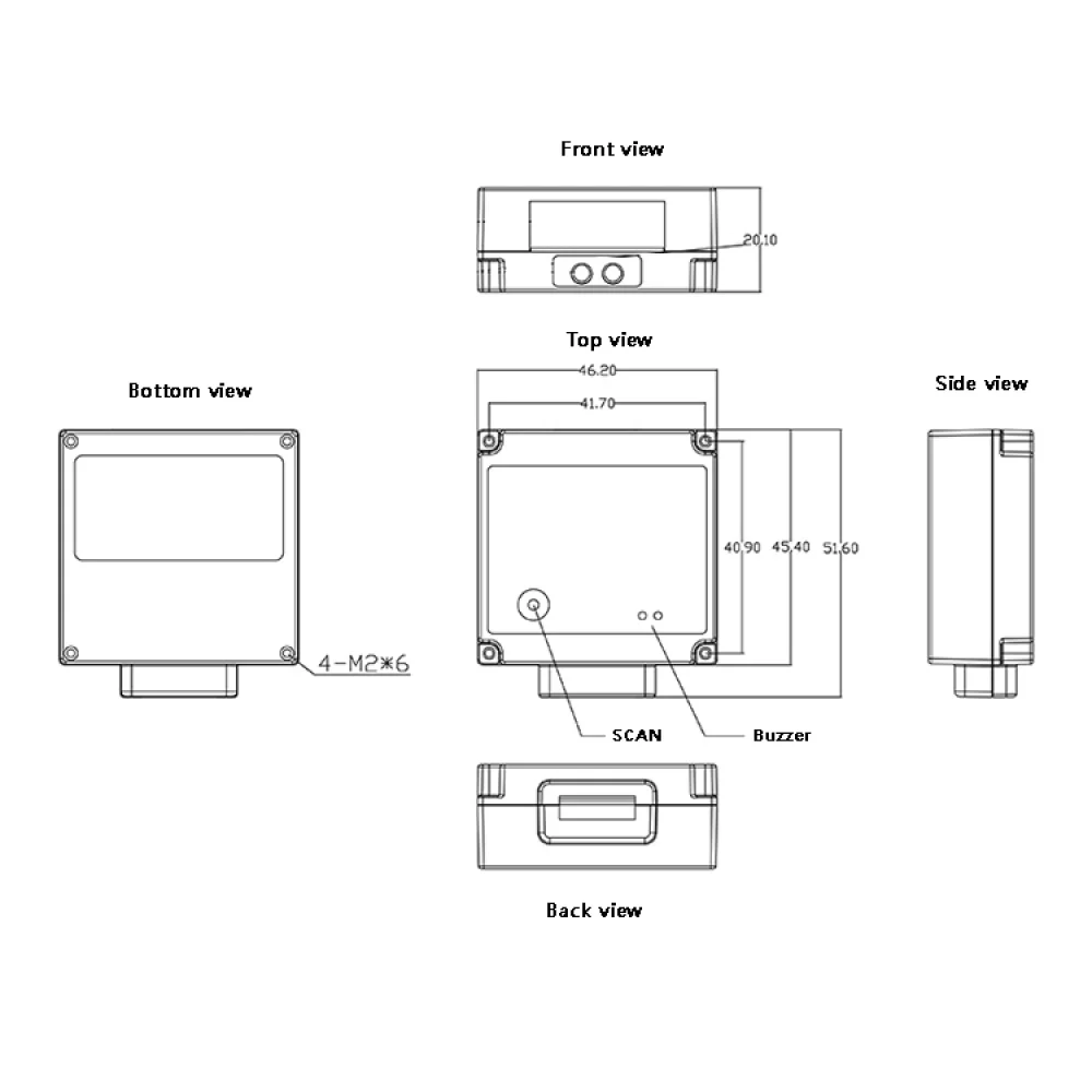 Встроенный сканер штрих-кода USB1D/2D QR PDF417 с автоматическим запуском, фиксированный, высокоточный TTL RS232, считыватель кодов торгового автомата
