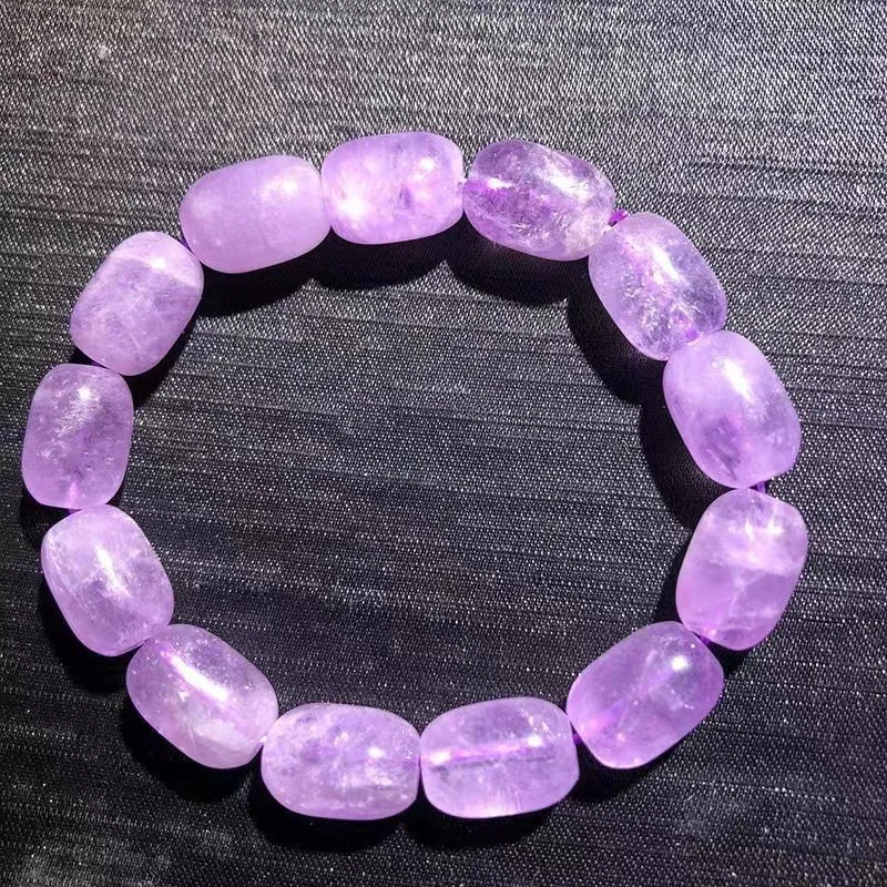 Natural Shaped Bead Smoked Clothing Amethyst Drum Strain Bracelet Men's and Women's Bracelets