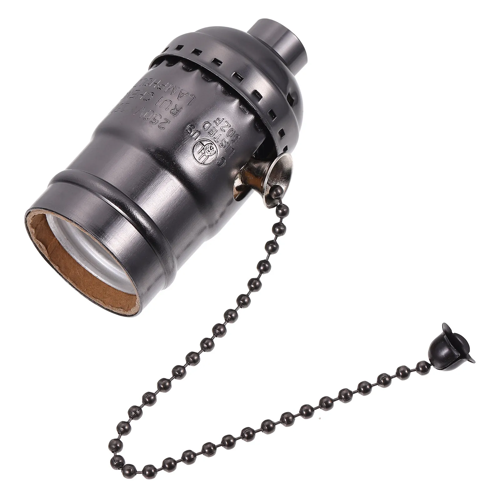 

Алюминиевый патрон E27 в ретро-стиле с выключателем на шнуре, винтажный декоративный светильник для подвесных и потолочных ламп, домашнее освещение