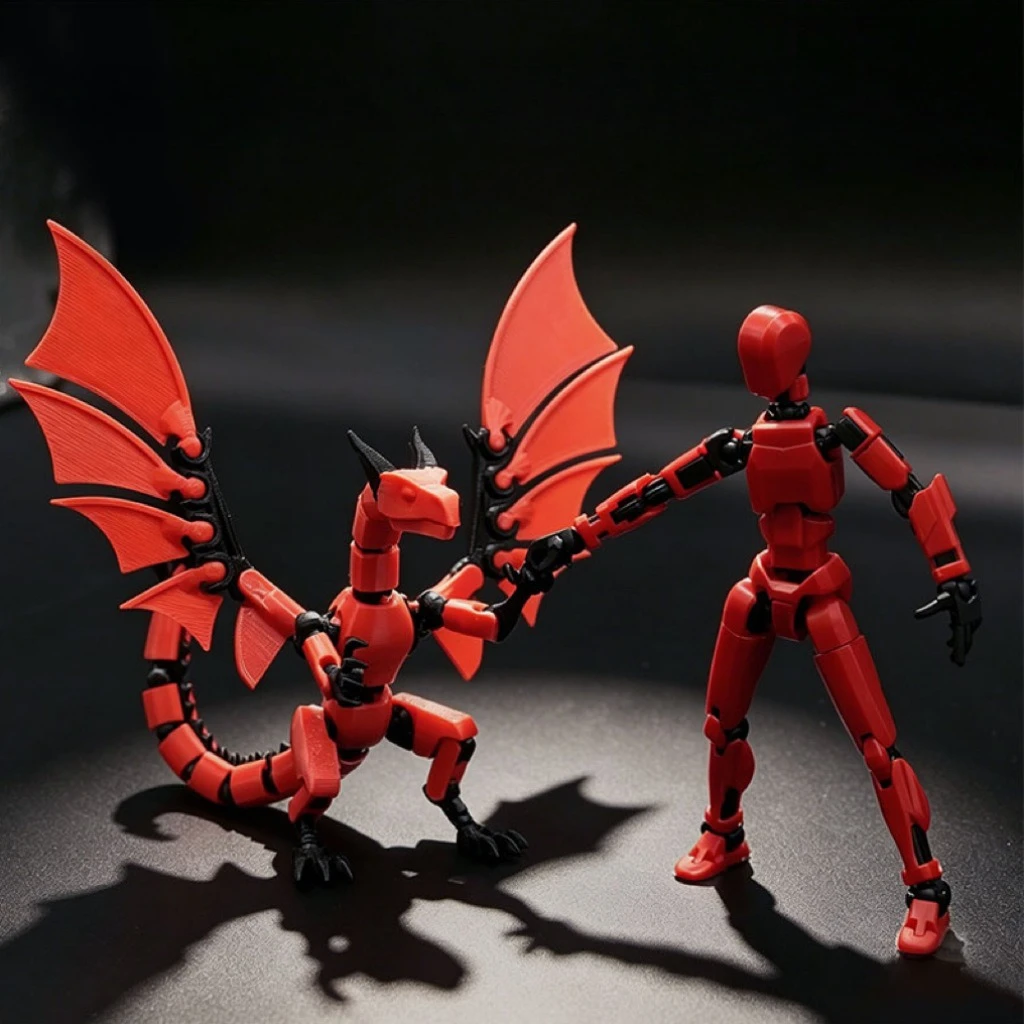 Dummy 13 Flying Dragon Action Figure 3d Printed Multi-Jointed Movable DIY Articulated Dragon Robot Figure Desktop Decoration