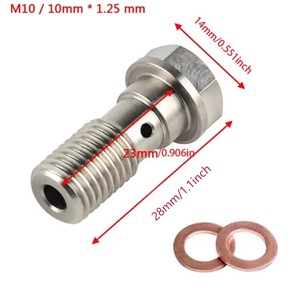 Motorcycle accessories Brake Caliper Banjo Bolt Bleed Screw Nipple M10X1.0MM/1.25MM 304 Stainless Steel for yamaha ktm sherco - Image 2