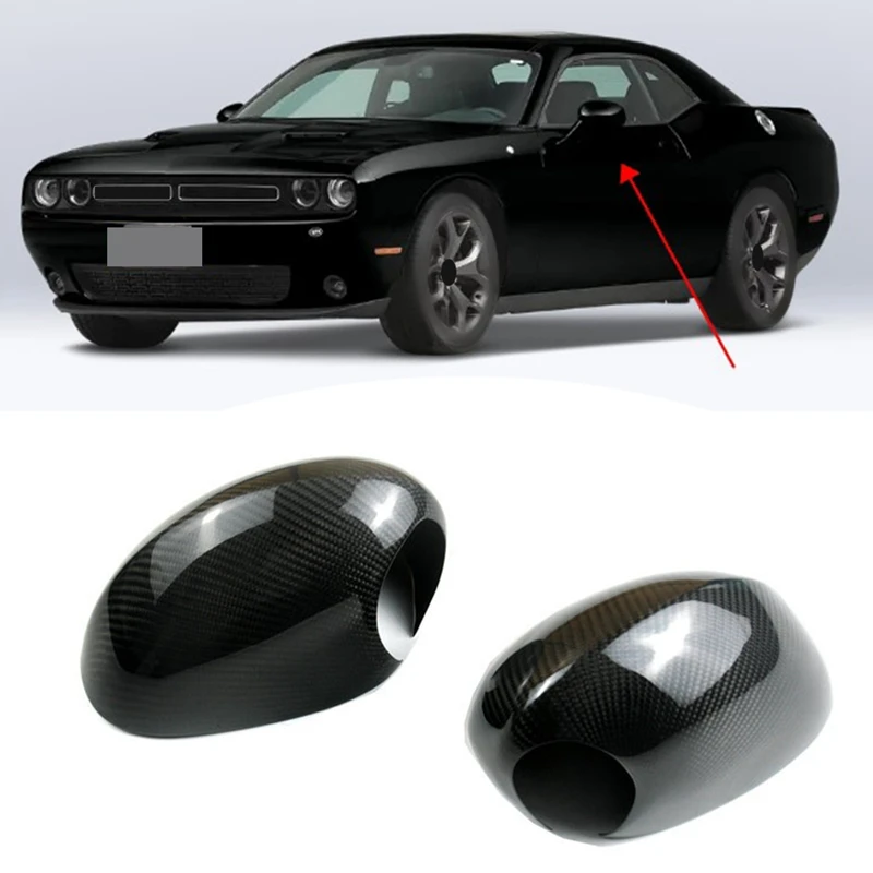 

Чехлы для автомобильных зеркал заднего вида из углеродного волокна для Dodge Challenger 2009-2020, крышки боковых зеркал, запасные части для автомобиля