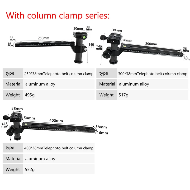 

NEW Camera Release Tripod Plate Lens Support Quick Release Plate For DSLR Camera With Arca Swiss Plate Carbon Fiber Pillar 38MM