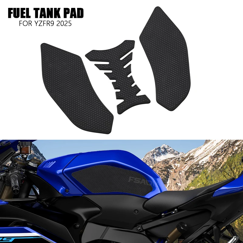 Ajuste para YAMAHA YZFR9 YZF-R9 almohadilla de tanque de combustible R9 2025 accesorios de motocicleta almohadilla de tanque lateral antideslizante almohadilla impermeable para tanque de combustible