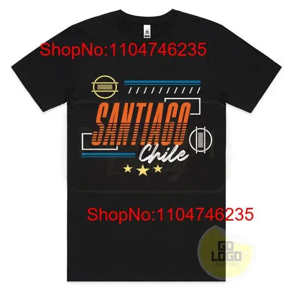 

Дорожная футболка SANTIAGO CHILE, винтажный постер с принтом, городской сувенир, винтажная, растянутая, удобная, слегка дышащая
