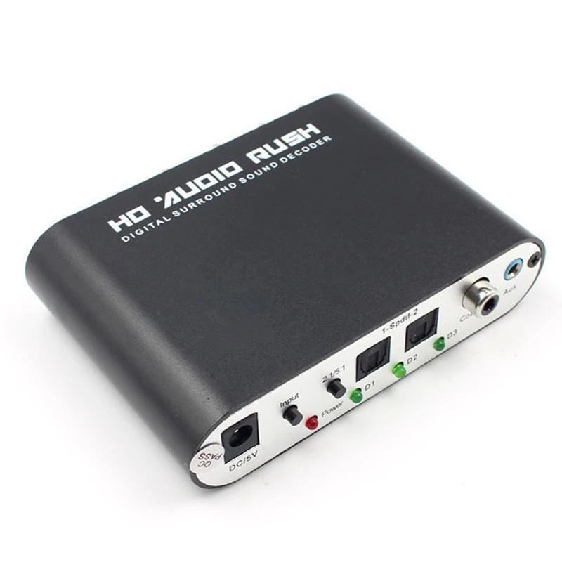 5.1 قناة Dts لـ DOLBY Ac-3 وحدة فك ترميز الصوت الرقمية البصرية/محورية إلى التناظرية Rca لوتس رئيس لمحول فك ترميز الصوت DOLBY