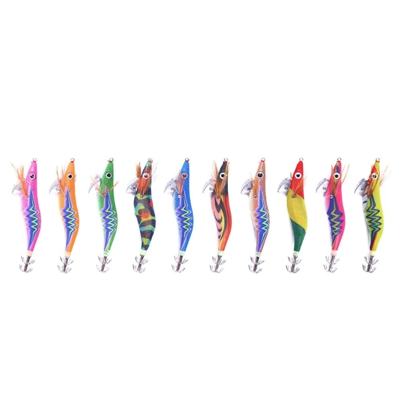 10Pcs Artificial Shrimp Cuttlefish Hard Fishing Baits for Enhances Attraction Fishing Lures Set for Fishing Experiences