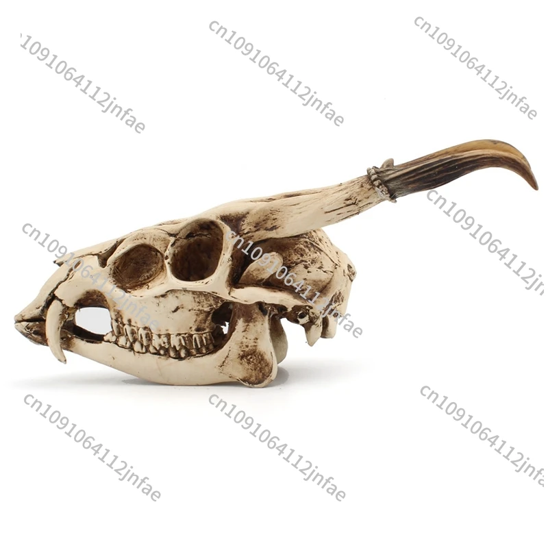 ديكور جمجمة الماعز ثلاثي الأبعاد عتيق |   تمثال حيوان ريترو للمنزل والمكتب والبار والحفلات والزينة المكتبية