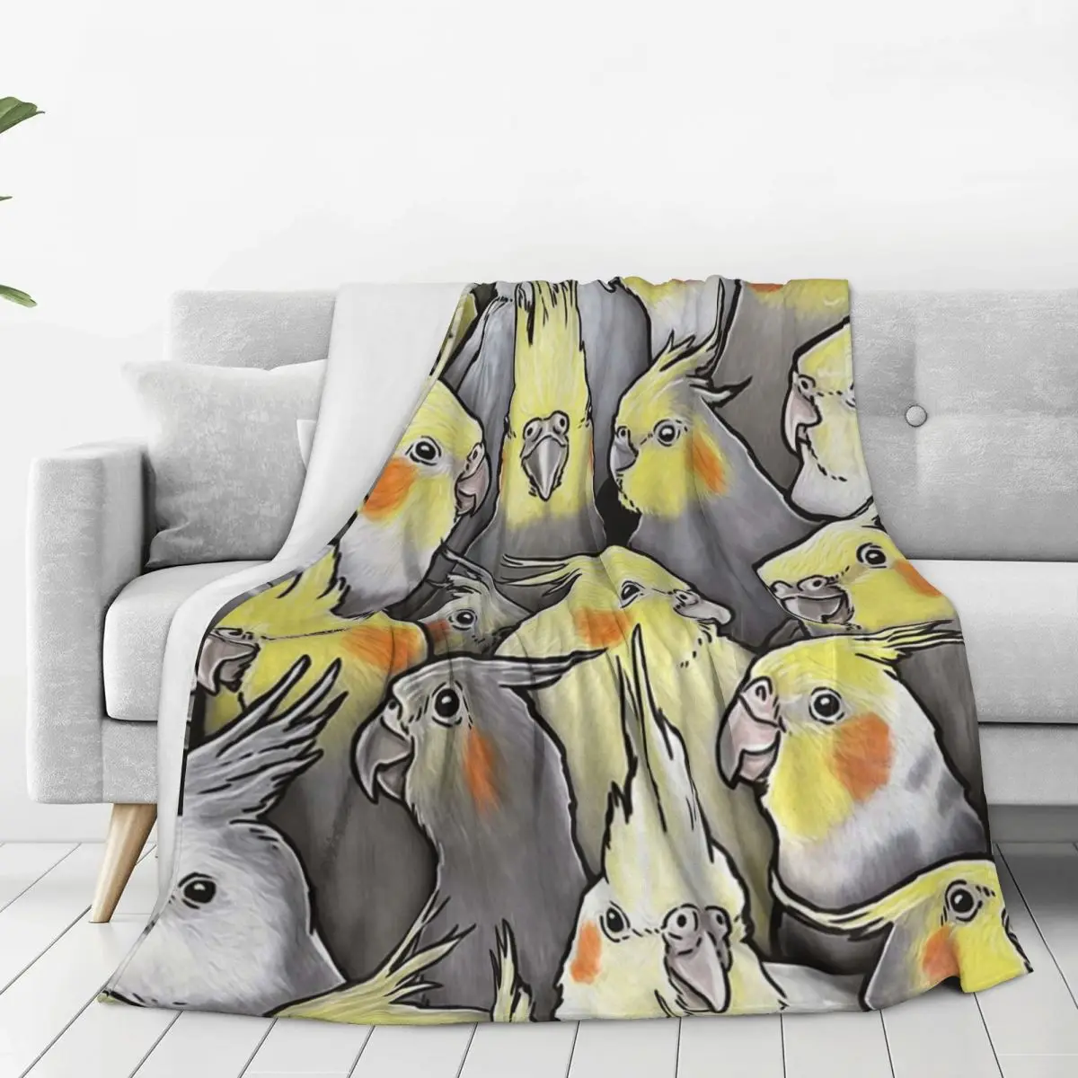 Cockatiels Galore Blankets Flannel Warm Throw Blankets Sofa Throw Blanket For Couch Bedding Travel Throws Bedspread Quilt