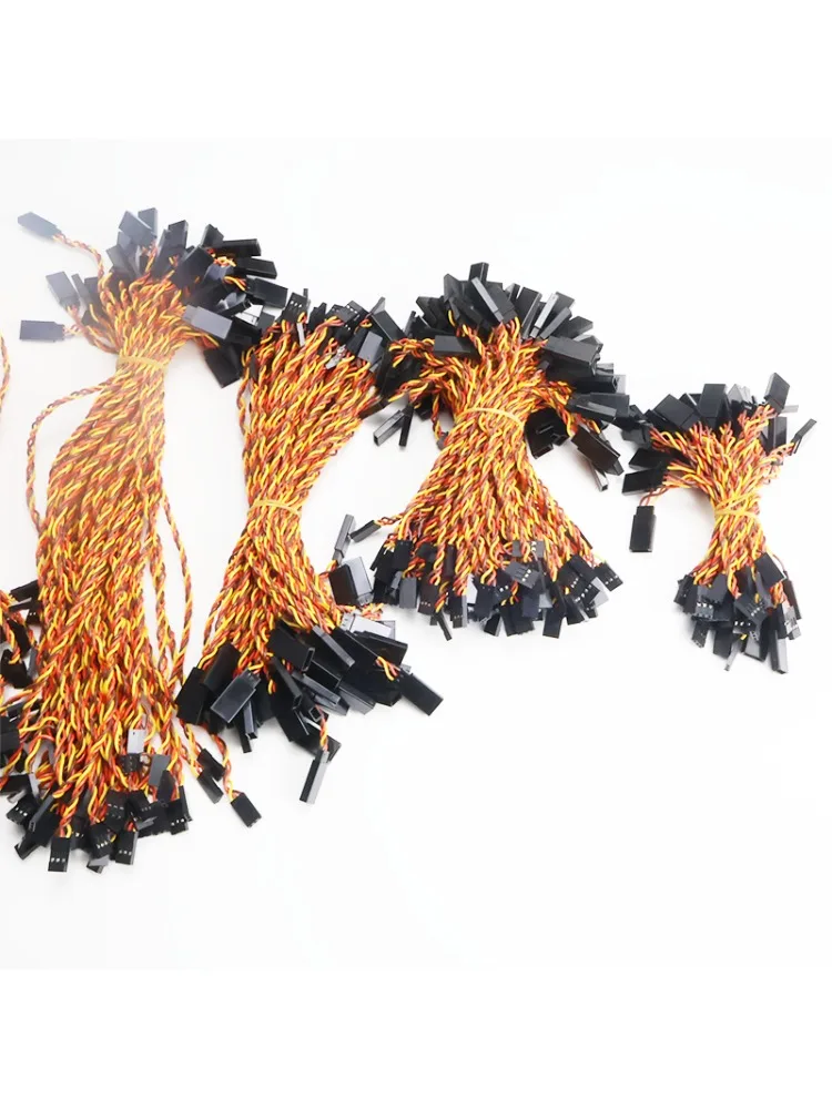 Câble d'extension Servo 30 cœurs pour Servo Anti-interférence Futaba JR, 5 pièces/lot, 10/ 15/ 20/ 30/ 50/ 100cm, pièce d'hélicoptère RC, bricolage