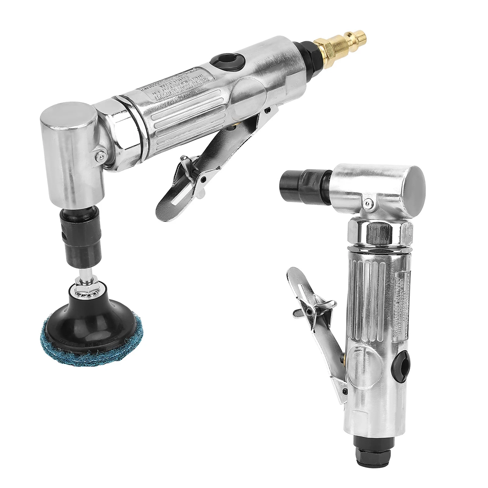 

AG-315BS 3.18-6.35mm Chuck 90° Angle Pneumatic Grinder with 2-inch Grinding Disc Set, Pneumatic Quick Connector, 2000 RPM