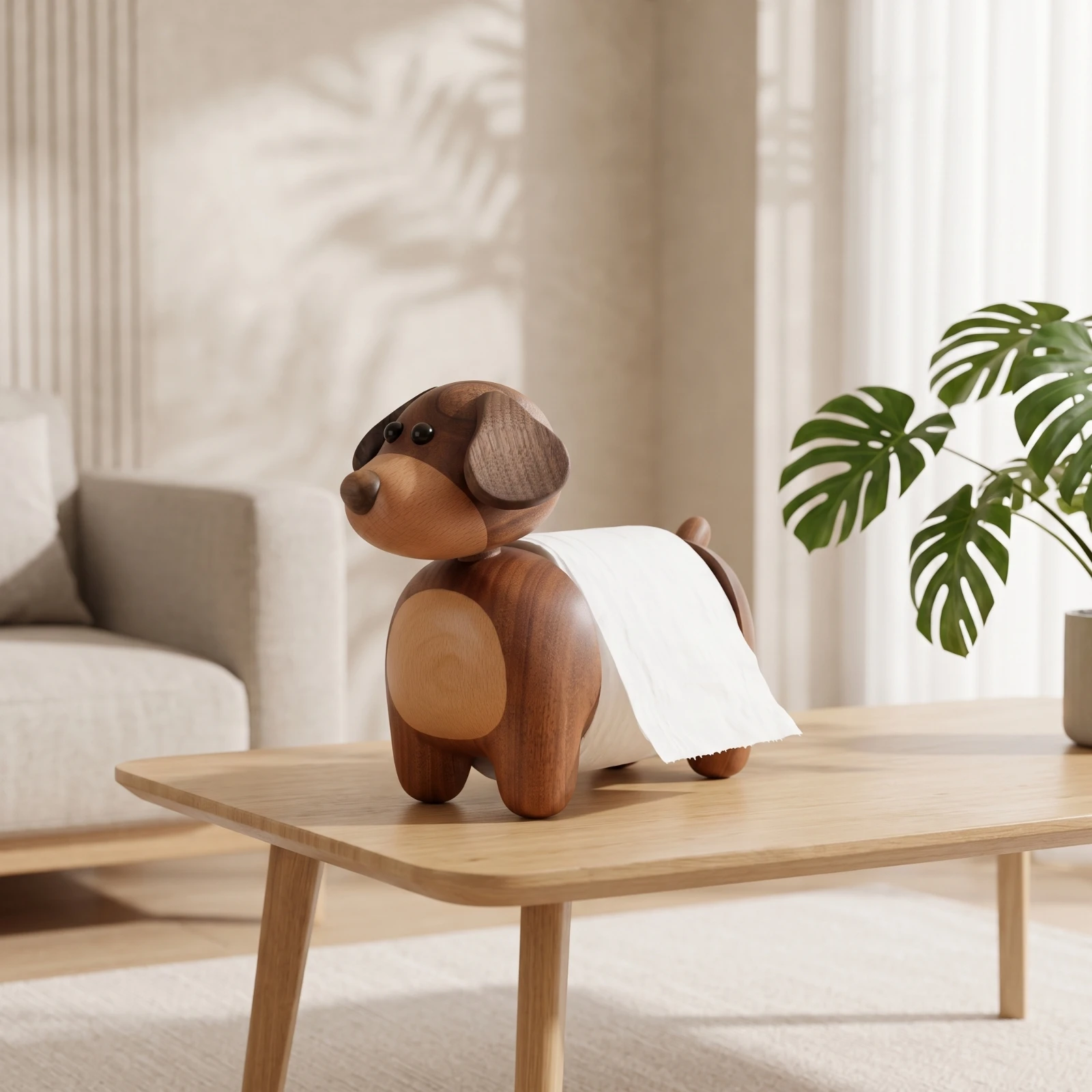 Dog Tissue Holder Playful Dog Shaped Tissue Dispenser Decor Compact Long-Lasting for Homeowners, Living Room, Desk