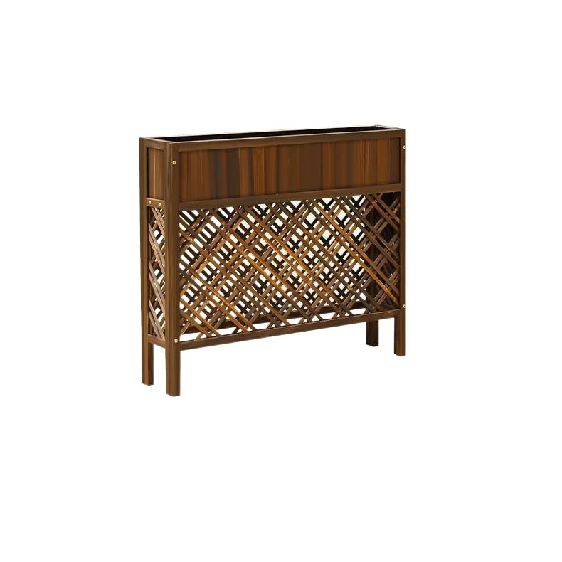 

Flower box outdoor fence courtyard catering partition guardrail preservative wood fence restaurant partition