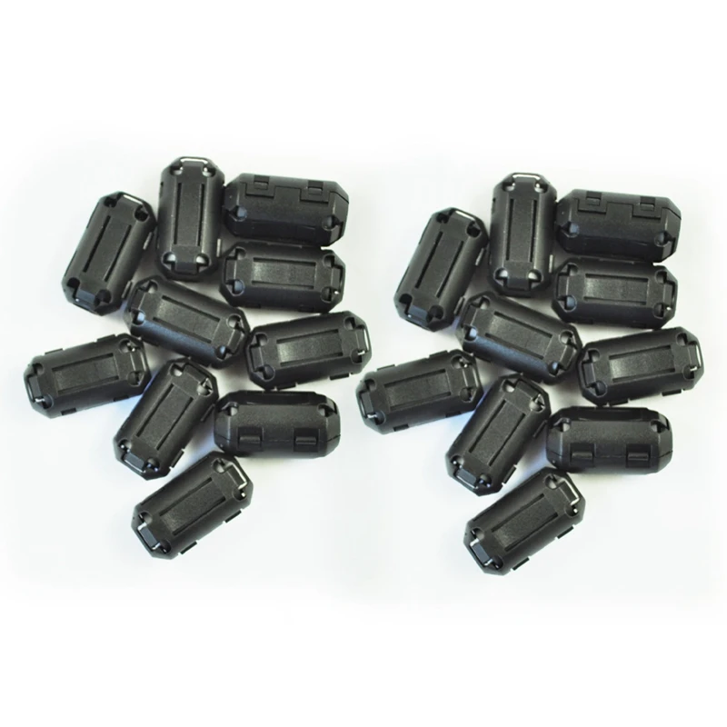 

20 Pcs Movable 7Mm Inner Diameter Black Ferrite Core Ring Cable Clip