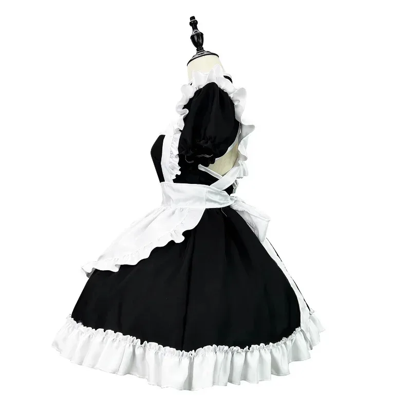 Chinês chongsam anime cosplay traje de empregada plus size lolita princesa halloween preto branco japonês escola menina kawaii c gfb;4.