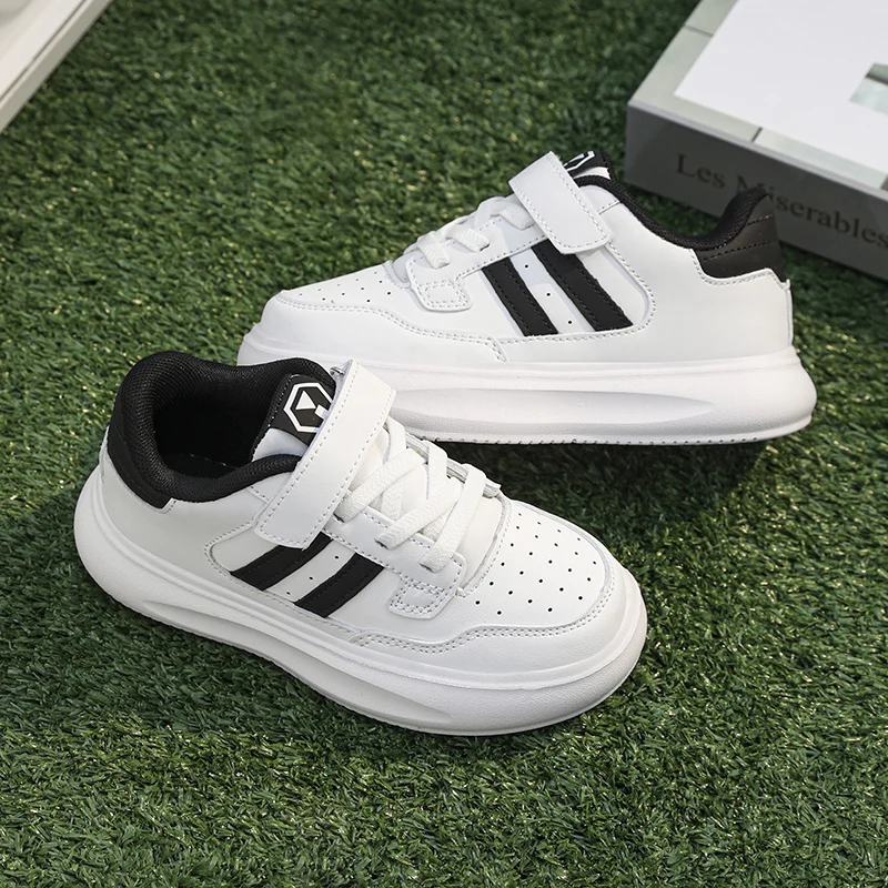 Children's Sneakers Kids Fashion Design Black White Non-slip Casual Shoes for Boys Girls Breathable Sneakers Toddler Outdoor