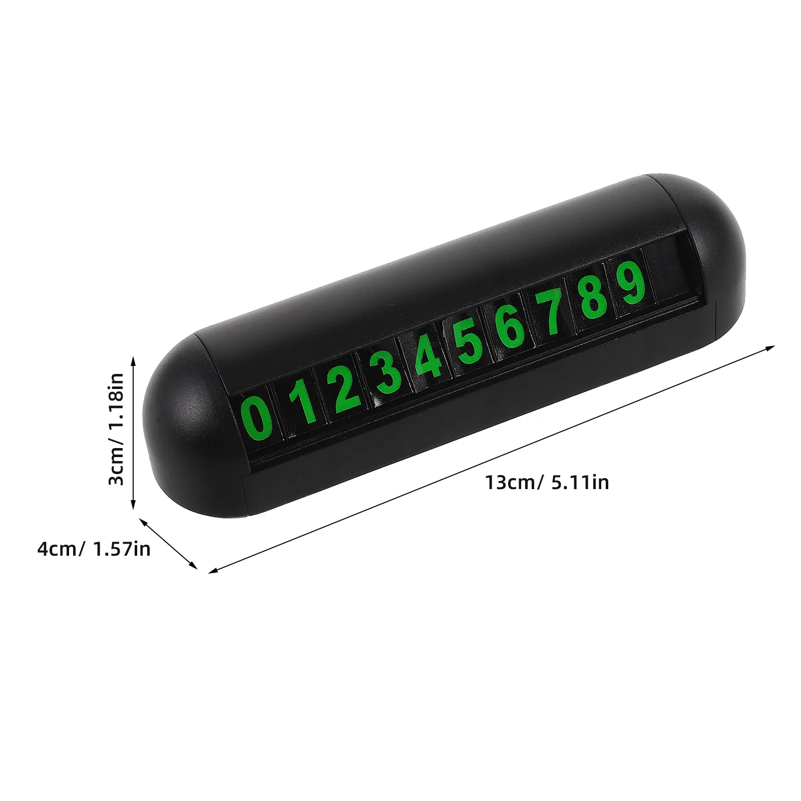Temporary Parking Durable ABS Luminous Parking Telephone Number Card Dashboard Display Moving Phone Sign