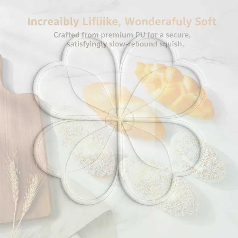 Simulation Bread Squeeze Slow Rising Stress Relief Toy Realistic Food Model Squeeze Toy For Photography Prop Desktop Decor Gift
