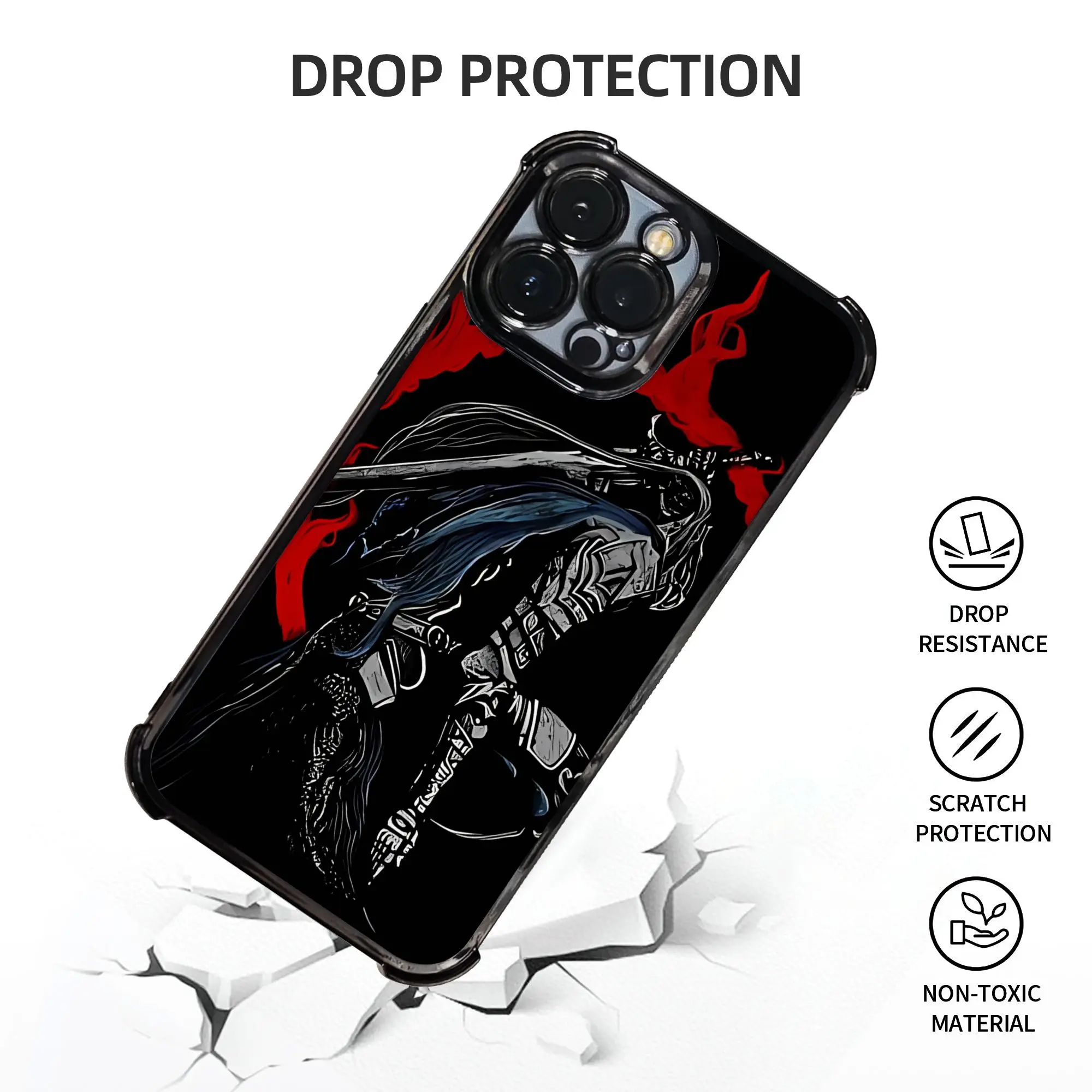 Artorias The Abysswalker Dark Phone Case DDark Souls Electroplating Process IPhone Various Models - view 3