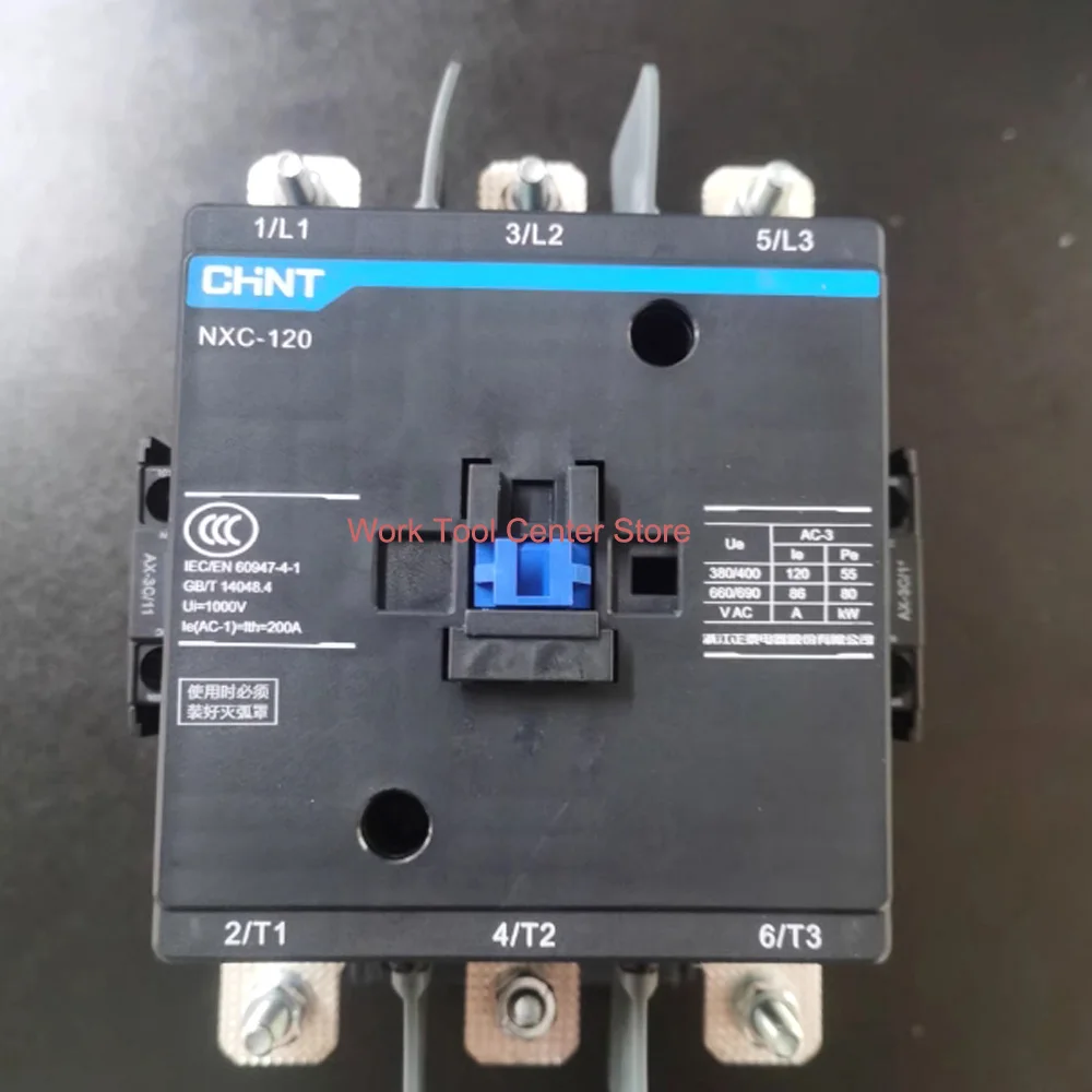Original Chint Smart Contact NXC-120/160/185/225A Auxiliary Contactor Three Phase 220V 380V Electricity Accessory Overload Relay