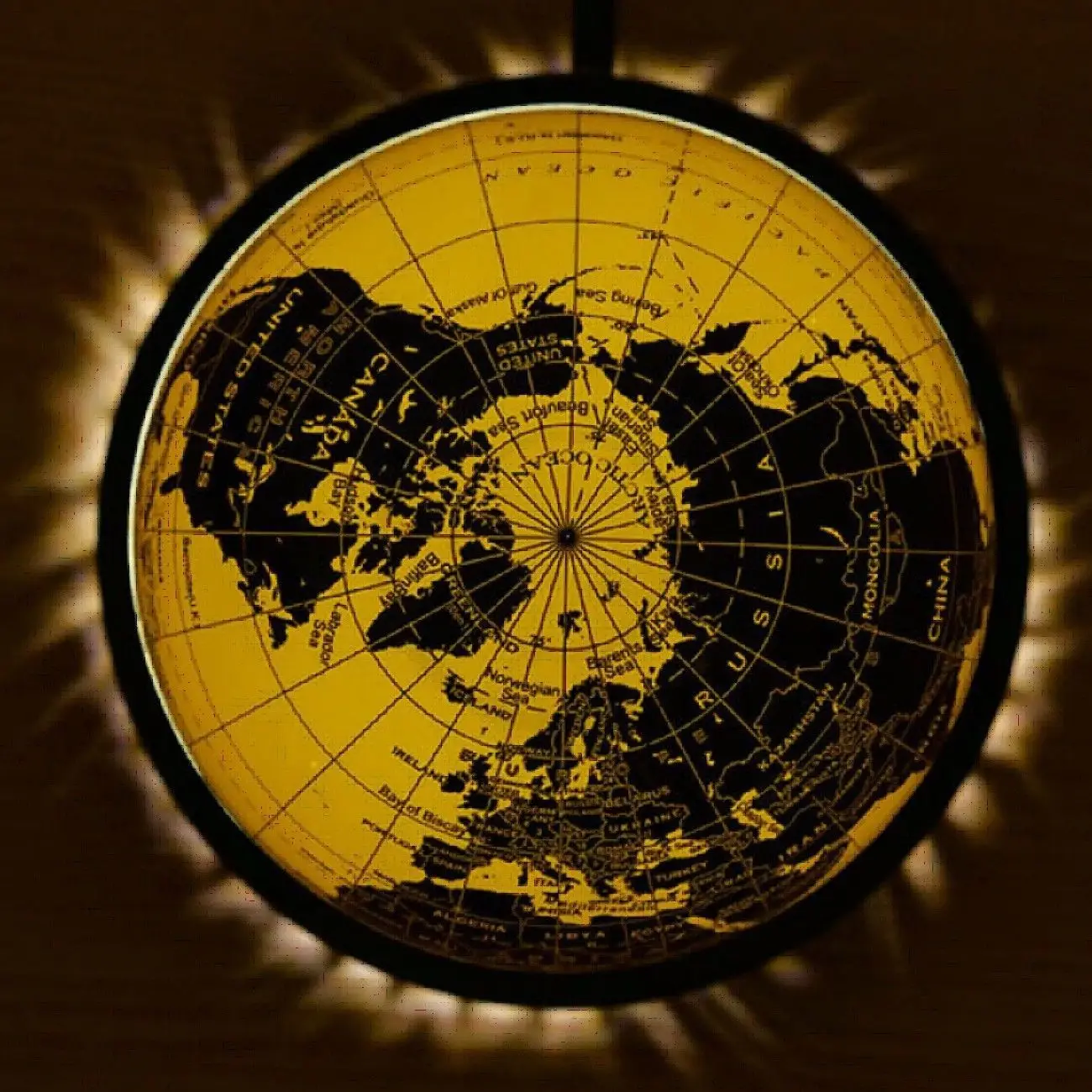 زخرفة ماجليف الكرة الأرضية ثلاثية الأبعاد مجموعة دوران الإنارة التعليق ثلاثي الأبعاد #3