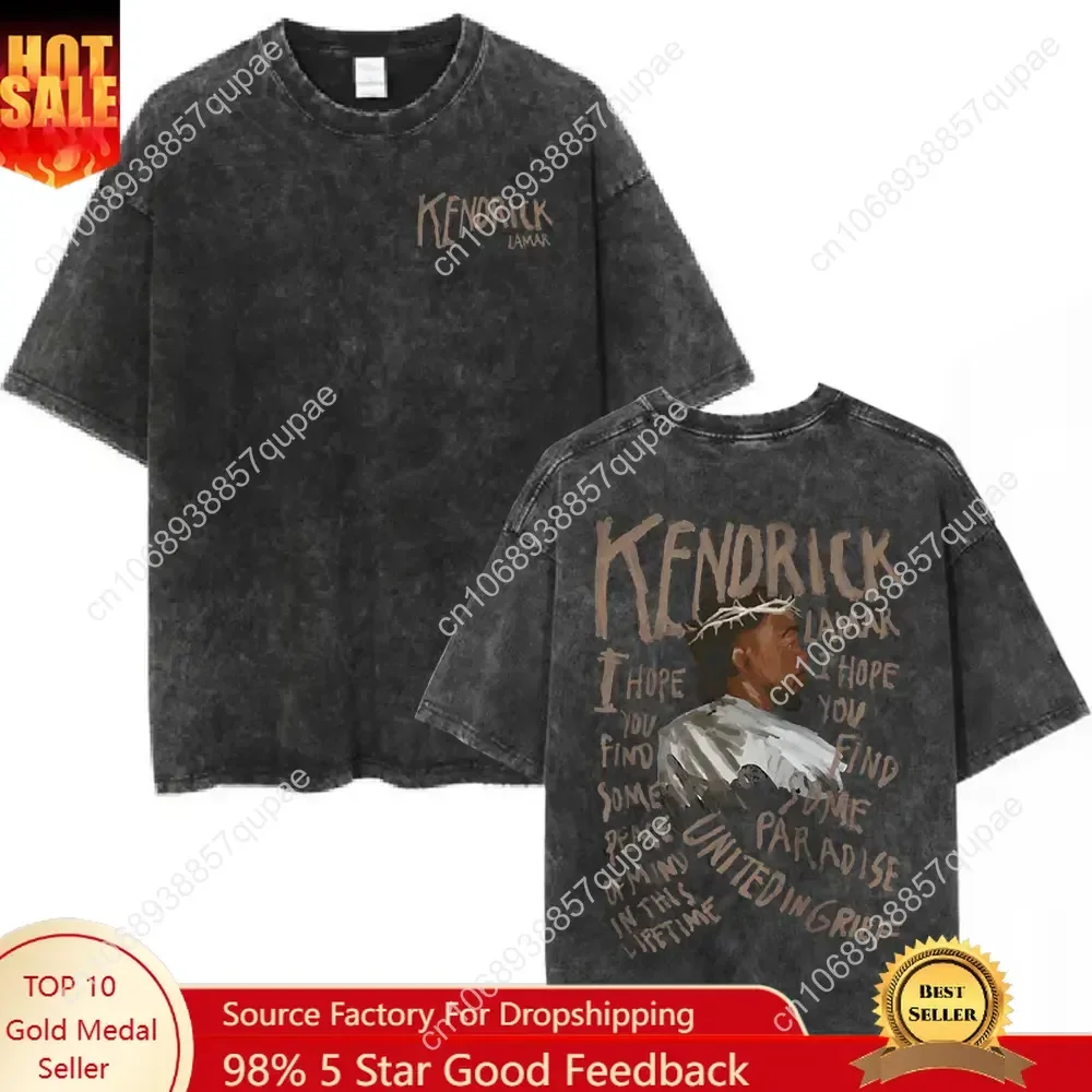 

Rapper Kendrick Lamar T Shirt Mr Morale & The Big Steppers Vintage Washed T Shirts Men's Women Clothing Fashion Hip Hop T-shirts