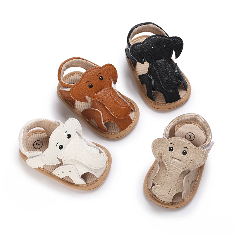 Summer Boys Fashion Cartoon PU Baby Sandals Rubber Sole Anti slip Casual Walking Shoes