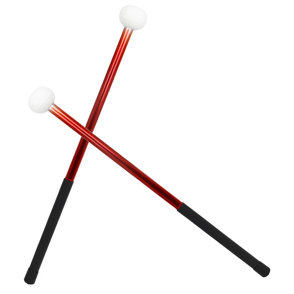 

1Pair Alloy Felt Head Aluminum Drumsticks Marching Practice Performance Durable Musical Percussion Sticks Metal Drum Stick